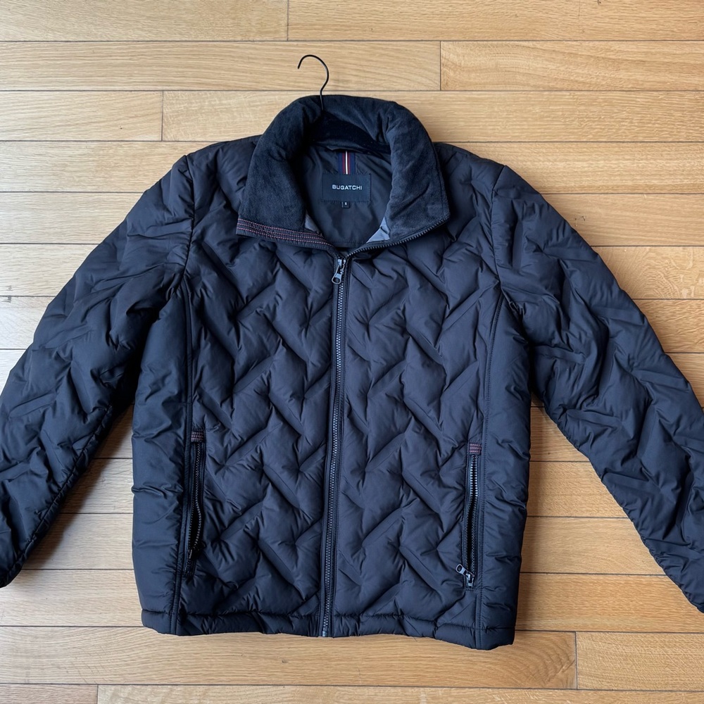 BUGATCHI Men's Black Quilted Jacket